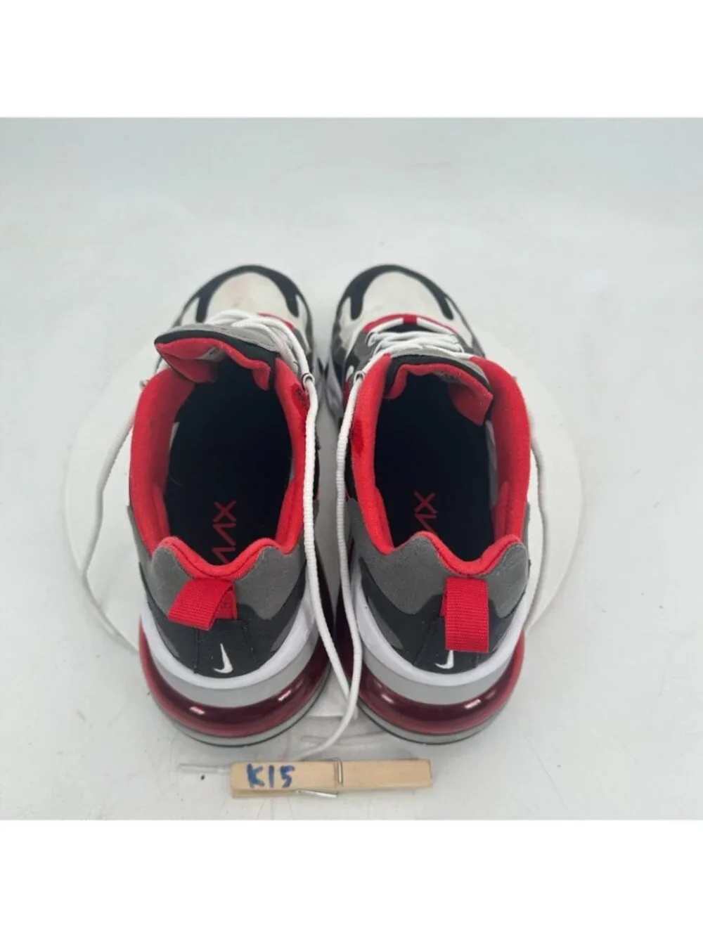 Nike Air Max 270 React Men Sz 11 CI3866-002 Black Iron Grey University Red Shoes